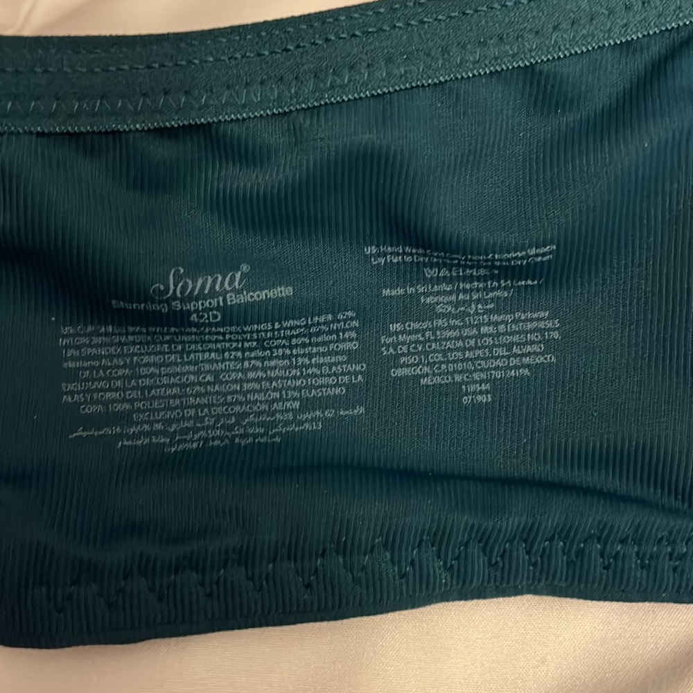 Soma Stunning Support Balconette Bra. 42D NWOT - Picture 3 of 6
